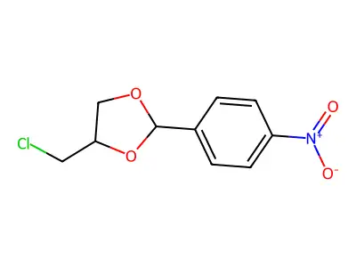 4-(Chloromethyl)-2-(4-nitrophenyl)-1,3-dioxolane structure