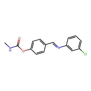 [4-[(3-chlorophenyl)iminomethyl]phenyl] N-methylcarbamate structure
