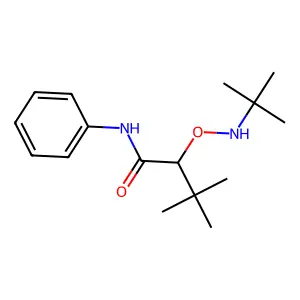 Butanamide, 2-[[(1,1-dimethylethyl)amino]oxy]-3,3-dimethyl-N-phenyl- structure