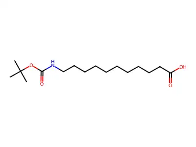 11-((tert-Butoxycarbonyl)amino)undecanoic acid structure