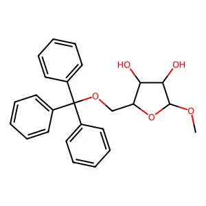 Methyl 5-O-trityl-D-xylofuranoside structure