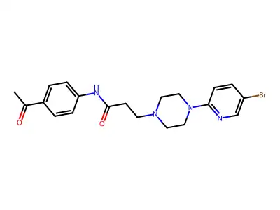 N-(4-Acetylphenyl)-3-(4-(5-bromo-2-pyridinyl)-1-piperazinyl)propanamide structure