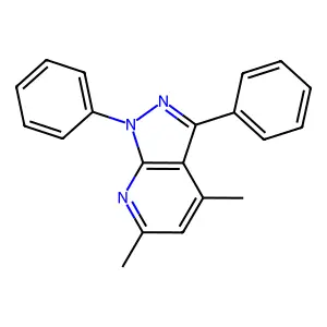 4,6-dimethyl-1,3-diphenyl-1H-pyrazolo[3,4-b]pyridine structure