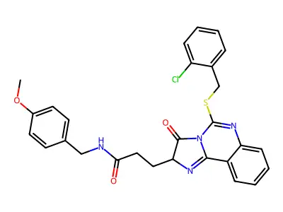 3-(5-{[(2-chlorophenyl)methyl]sulfanyl}-3-oxo-2H,3H-imidazo[1,2-c]quinazolin-2-yl)-N-[(4-methoxyphenyl)methyl]propanamide structure
