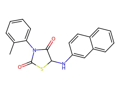 3-(2-Methylphenyl)-5-(2-naphthalenylamino)-2,4-thiazolidinedione structure