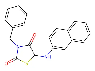 5-(2-Naphthalenylamino)-3-(phenylmethyl)-2,4-thiazolidinedione structure
