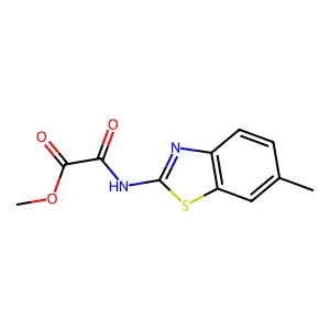 Acetic acid, ((6-methyl-2-benzothiazolyl)amino)oxo-, methyl ester structure