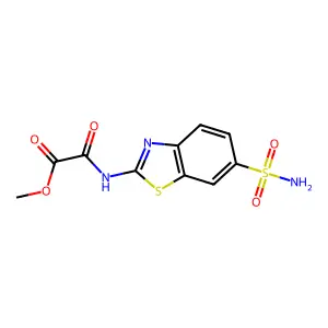 Acetic acid, ((6-(aminosulfonyl)-2-benzothiazolyl)amino)oxo-, methyl ester structure