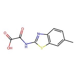 Acetic acid, ((6-methyl-2-benzothiazolyl)amino)oxo- structure