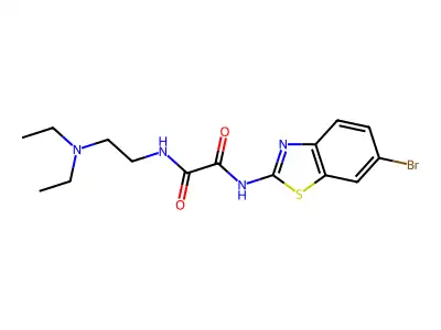 Ethanediamide, N-(6-bromo-2-benzothiazolyl)-N'-(2-(diethylamino)ethyl)- structure