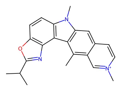 2-Isopropyl-7,10,12-trimethyl-6H-(1,3)oxazolo(5,4c)pyrido(3,4-g)carbazole structure