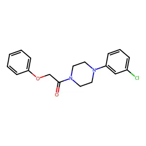 1-[4-(3-Chlorophenyl)piperazin-1-yl]-2-phenoxyethanone structure