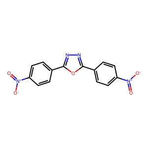 2,5-Bis-(4-nitro-phenyl)-(1,3,4)oxadiazole structure