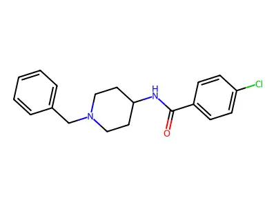 N-(1-benzylpiperidin-4-yl)-4-chlorobenzamide structure
