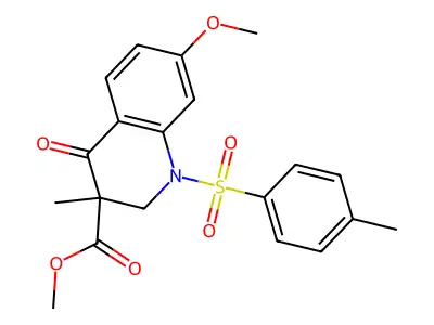 methyl 7-methoxy-3-methyl-1-[(4-methylphenyl)sulfonyl]-4-oxo-1,2,3,4-tetrahydro-3-quinolinecarboxylate structure