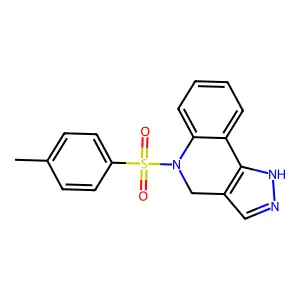 2H-Pyrazolo(4,3-c)quinoline, 4,5-dihydro-5-((4-methylphenyl)sulfonyl)- structure