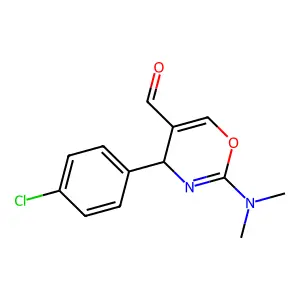 4-(4-Chlorophenyl)-2-(dimethylamino)-4H-1,3-oxazine-5-carbaldehyde structure