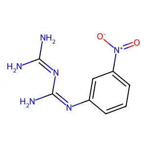 N-(3-硝基苯基)氨基二甲脒二酰胺 structure