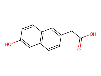 6-Hydroxy-2-naphthaleneacetic acid structure