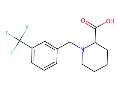 1-(3-Trifluoromethylbenzyl)-2-carboxypiperidine structure