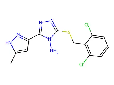 C13H12Cl2N6S structure