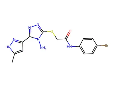 C14H14BrN7OS structure