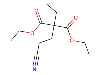 Propanedioic acid, (2-cyanoethyl)ethyl-, diethyl ester structure
