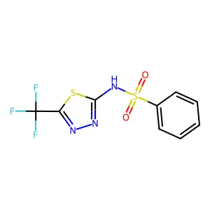 N-[5-(Trifluoromethyl)-1,3,4-thiadiazol-2-yl]benzenesulfonamide structure