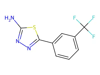 5-[3-(Trifluoromethyl)phenyl]-1,3,4-thiadiazol-2-amine structure
