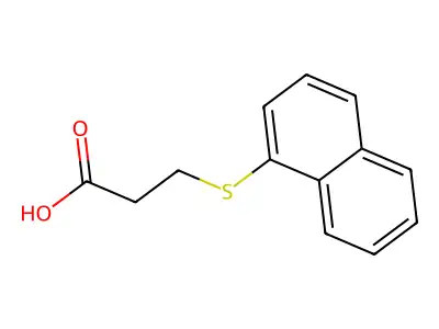 Propanoic acid, 3-(1-naphthalenylthio)- structure