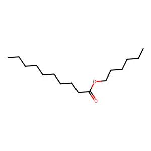Hexyl decanoate structure