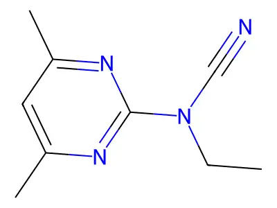 (4,6-Dimethylpyrimidin-2-yl)ethylcyanamide structure