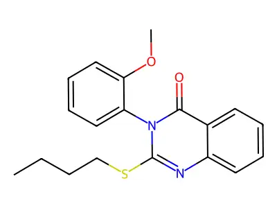 2-(butylthio)-3-(2-methoxyphenyl)quinazolin-4(3H)-one structure