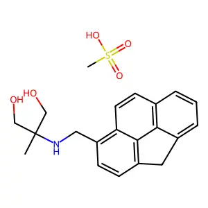 2-((4H-Cyclopenta(def)phenanthren-1-ylmethyl)amino)-2-methyl-1,3-propanediol methanesulfonate structure