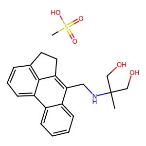 2-(((4,5-Dihydro-6-acephenanthrylenyl)methyl)amino)-2-methyl-1,3-propanediol methanesulfonate structure