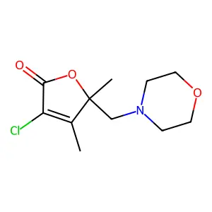 2(5H)-Furanone, 3-chloro-4,5-dimethyl-5-(4-morpholinylmethyl)- structure