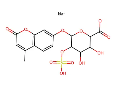 4-Methylumbelliferyl-alpha-L-Iduronide 2-sulfate (sodium salt) structure
