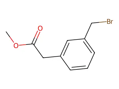 (3-Bromomethyl-phenyl)-acetic acid methyl ester structure