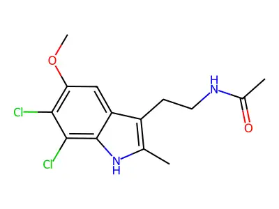 2-Methyl-6,7-dichloromelatonin structure