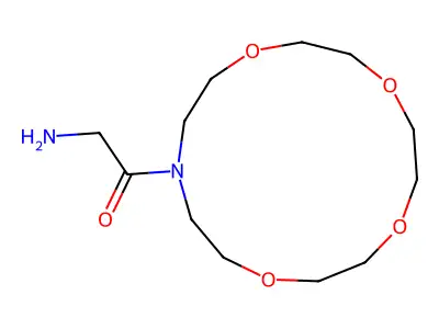 N-(Aminoacetyl)-1-aza-4,7,10-13-tetraoxacyclopentadecane structure