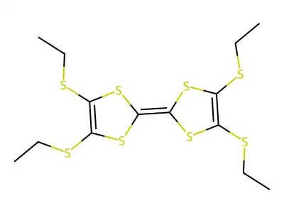 Tetrakis(ethylthio)tetrathiafulvalene structure