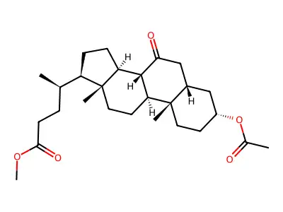 3alpha-Acetyloxy-7-oxo-5beta-cholan-24-oic acid methyl ester structure