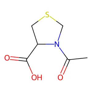 (4R)-3-乙酰基-4-噻唑烷甲酸 structure