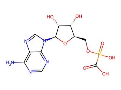 9H-Purin-6-amine, 9-(5-O-(carboxyhydroxyphosphinyl)-beta-D-ribofuranosyl)- structure