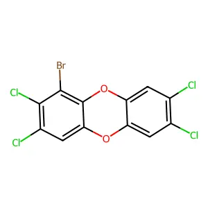 Dibenzo(b,e)(1,4)dioxin, 1-bromo-2,3,7,8-tetrachloro- structure