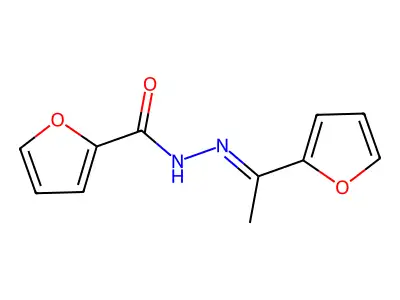N'-[1-(2-furyl)ethylidene]-2-furohydrazide structure