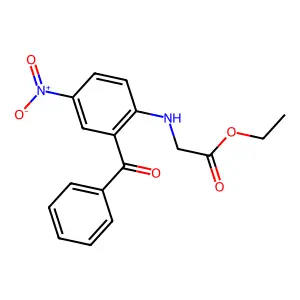 Glycine, N-(2-benzoyl-4-nitrophenyl)-, ethyl ester structure