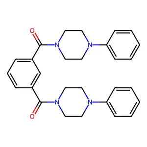 [3-(4-Phenylpiperazine-1-carbonyl)phenyl]-(4-phenylpiperazin-1-yl)methanone structure