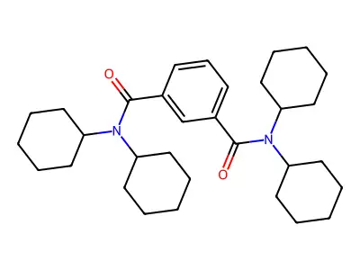 1-N,1-N,3-N,3-N-tetracyclohexylbenzene-1,3-dicarboxamide structure
