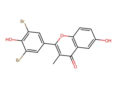 2-(3,5-Dibromo-4-hydroxyphenyl)-6-hydroxy-3-methyl-4H-1-benzopyran-4-one structure